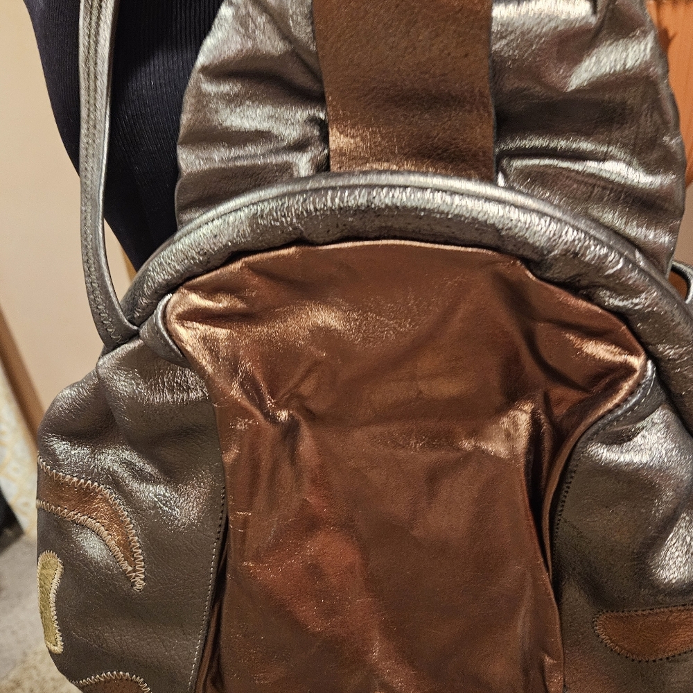 1980s Rad "Shafir" Patchwork Leather Crossbody Me… - image 6